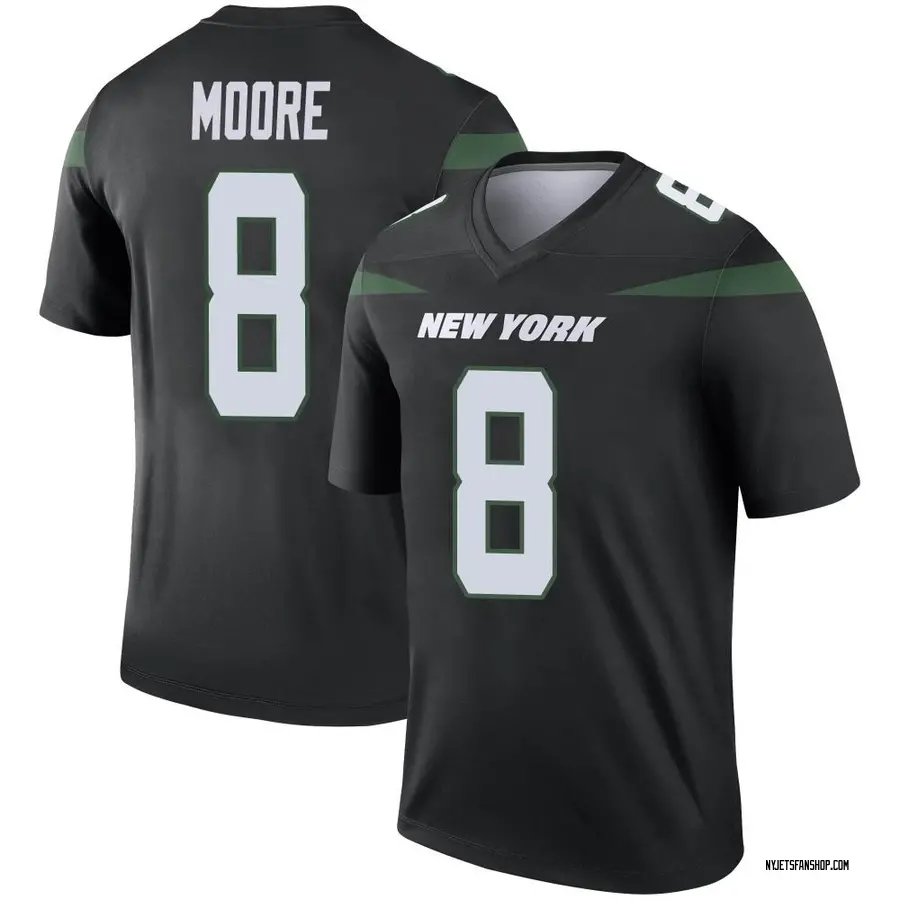 Nike Elijah Moore New York Jets Men's Legend Stealth Black Color Rush Jersey