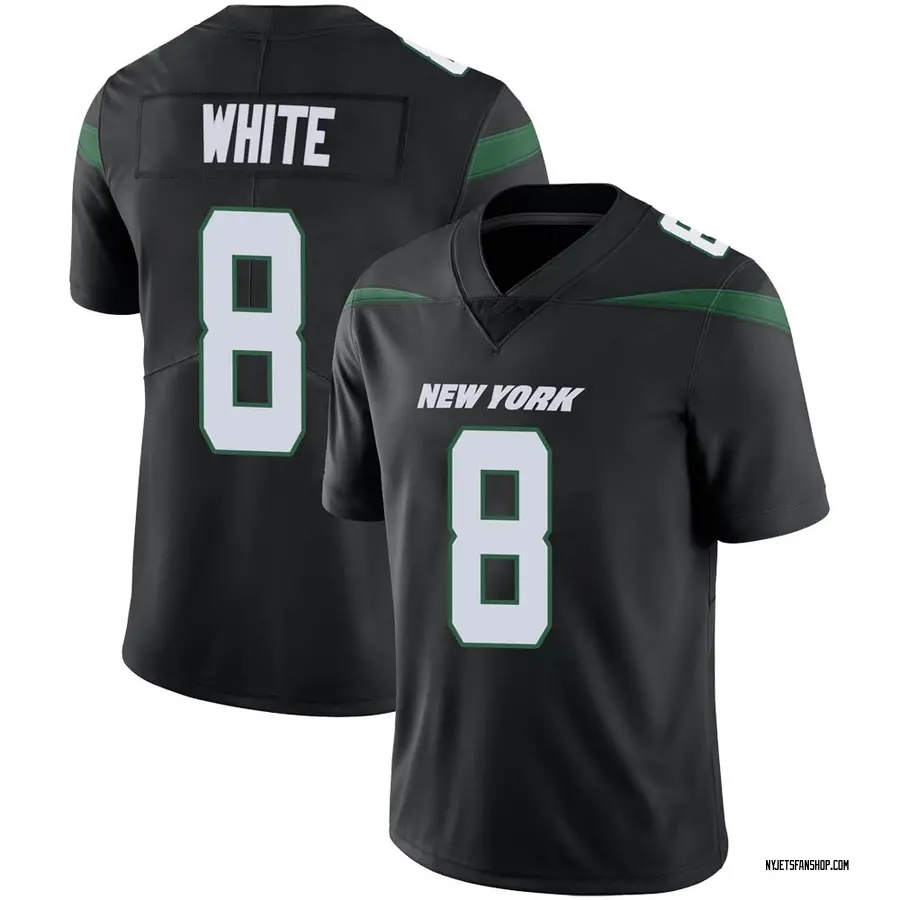 Nike Mike White New York Jets Men's Limited Stealth Black Vapor Jersey