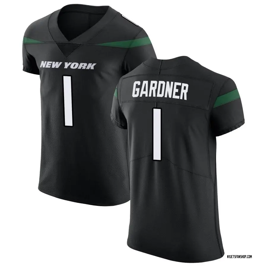 Nike Sauce Gardner New York Jets Men's Elite Stealth Black Vapor  Untouchable Jersey